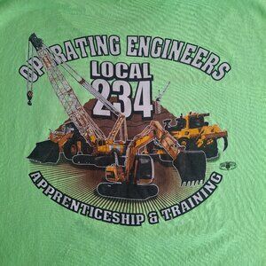 T Shirt Construction Heavy Equipment Operating Engineers Local 234 Size 2XL XXL